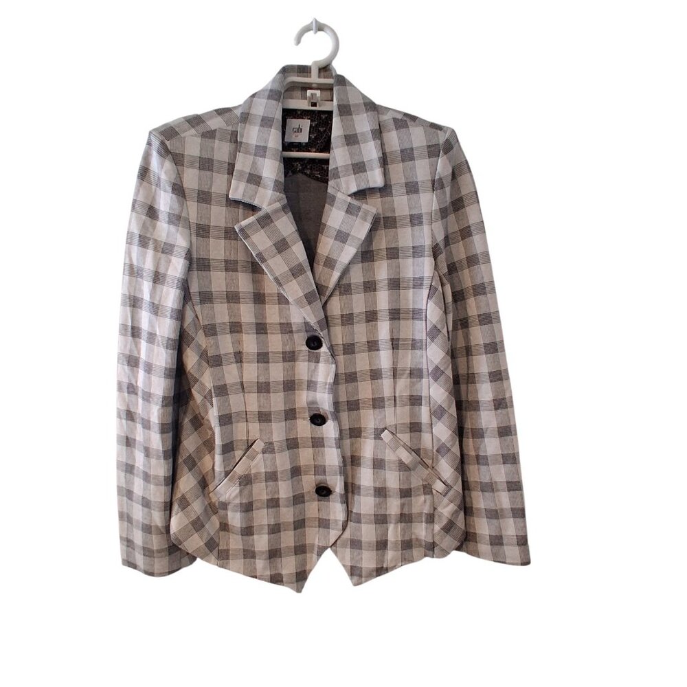 Cabi Valentina Blazer jacket womens 10 plaid